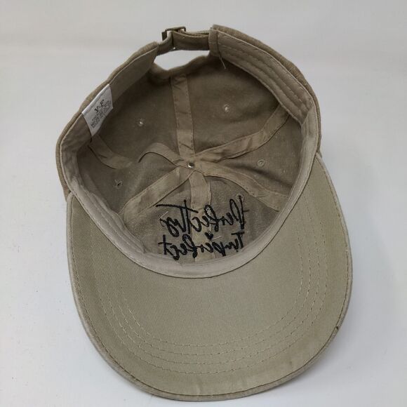YF Women's Perfectly Imperfect Slideback Hat Tan Embroidered Logo - Picture 8 of 10